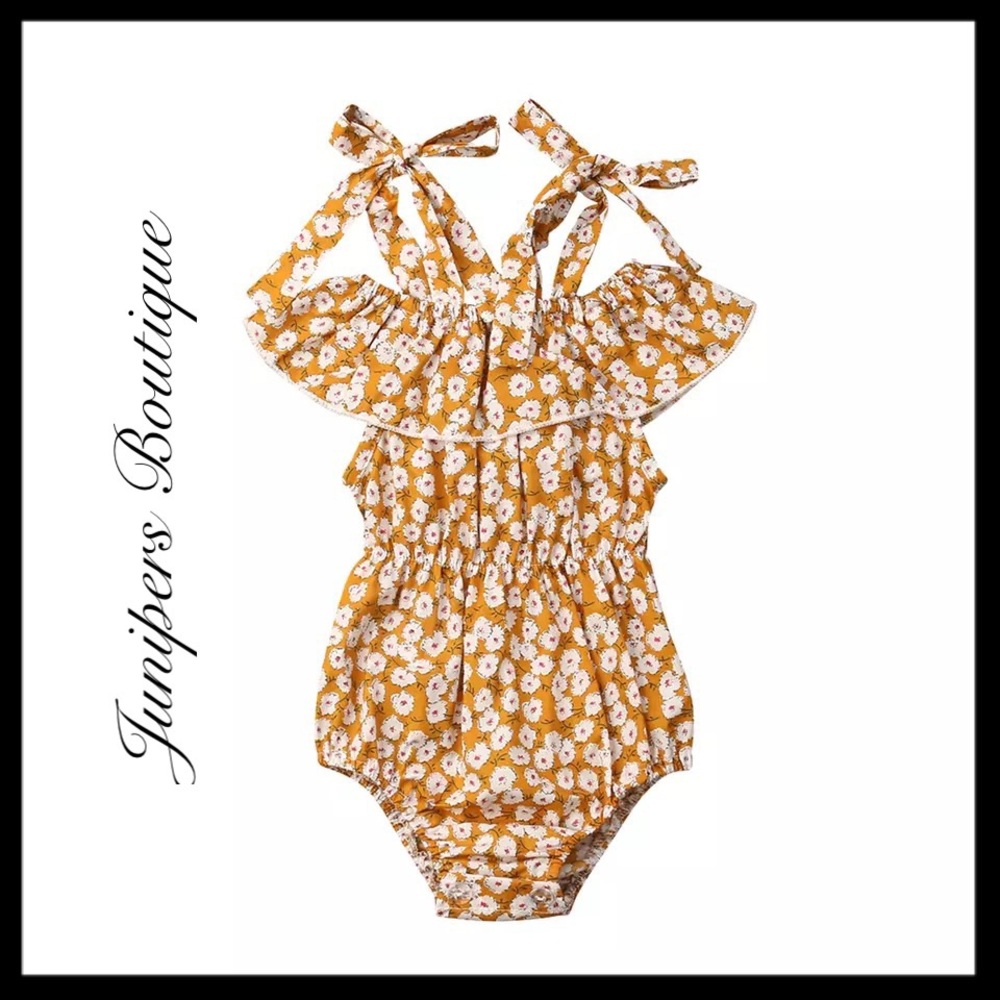 Boutique Baby Girls Floral Romper